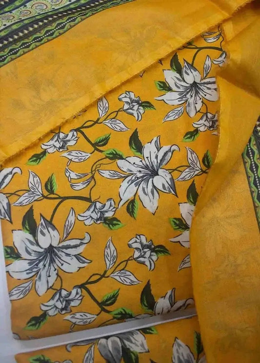 DPC-0710- 3 Piece Cotton Printed UnStitched Suit
