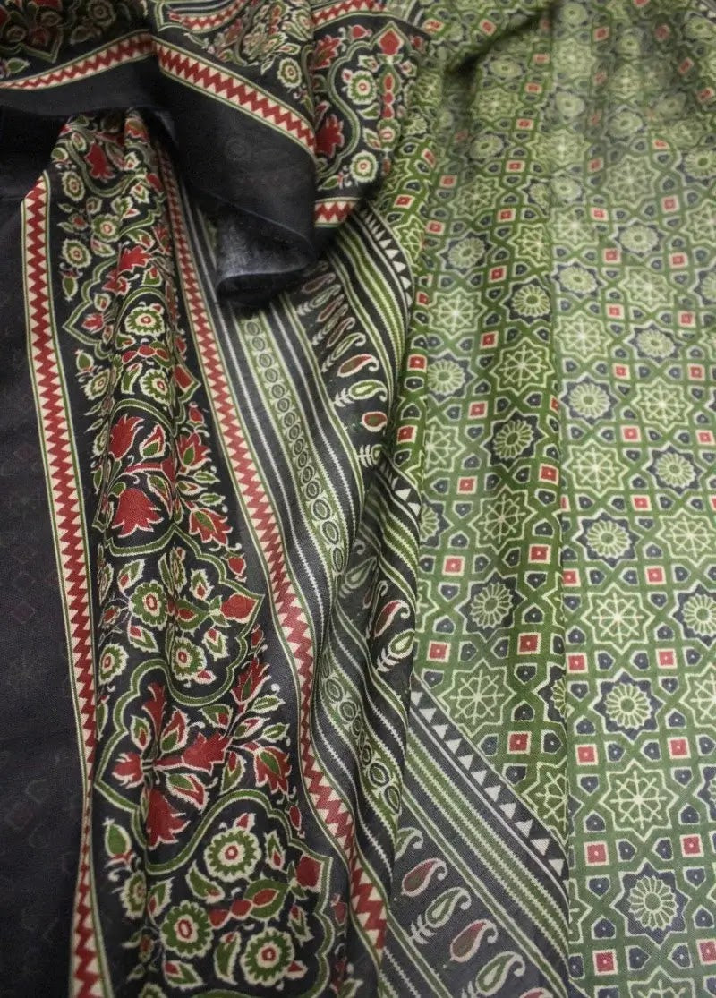 DPC-0713- 3 Piece Cotton Printed UnStitched Suit