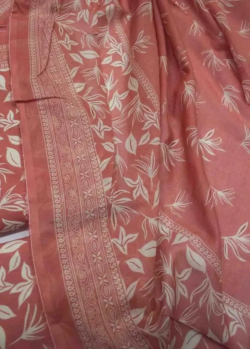 DPC-0729- 3 Piece Cotton Printed UnStitched Suit