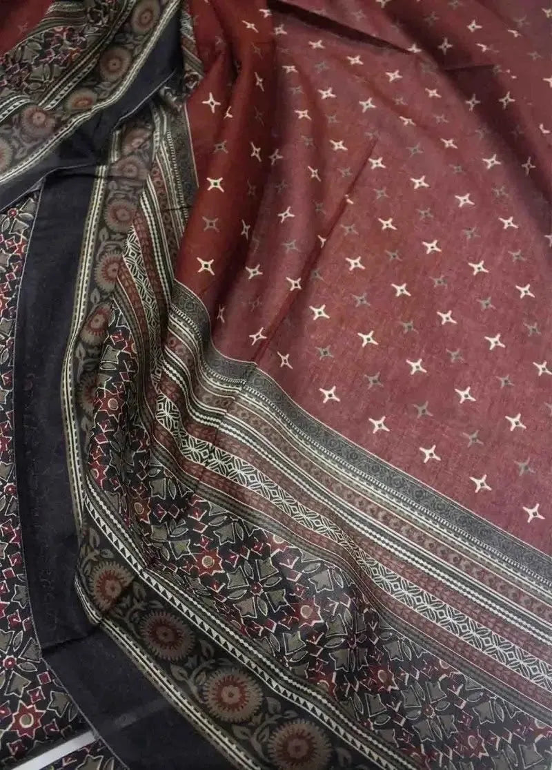 DPC-0737- 3 Piece Cotton Printed UnStitched Suit