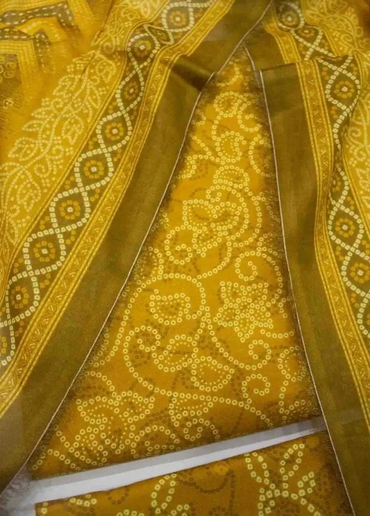 DPC-0748- 3 Piece Cotton Printed UnStitched Suit