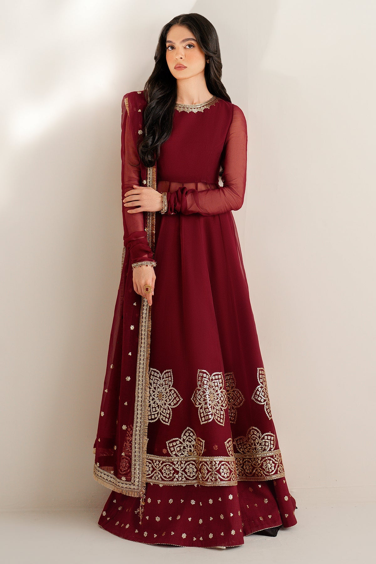 EMBROIDERED CHIFFON UC-3098