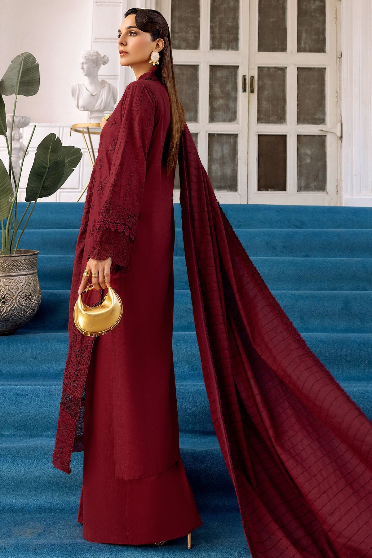 4993-NURAL EMBROIDERED LAWN UNSTITCHED