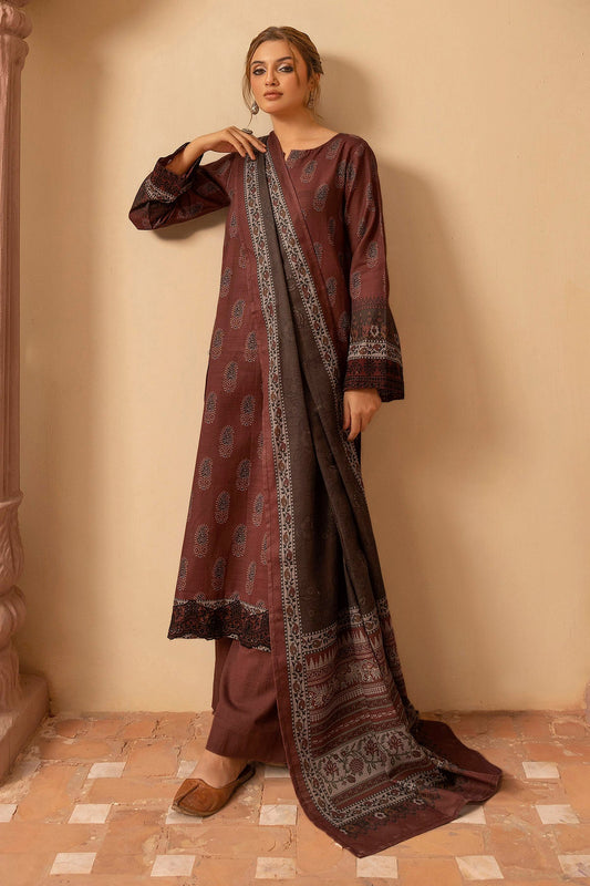 5202-YUMNA EMBROIDERED KHADDAR UNSTITCHED