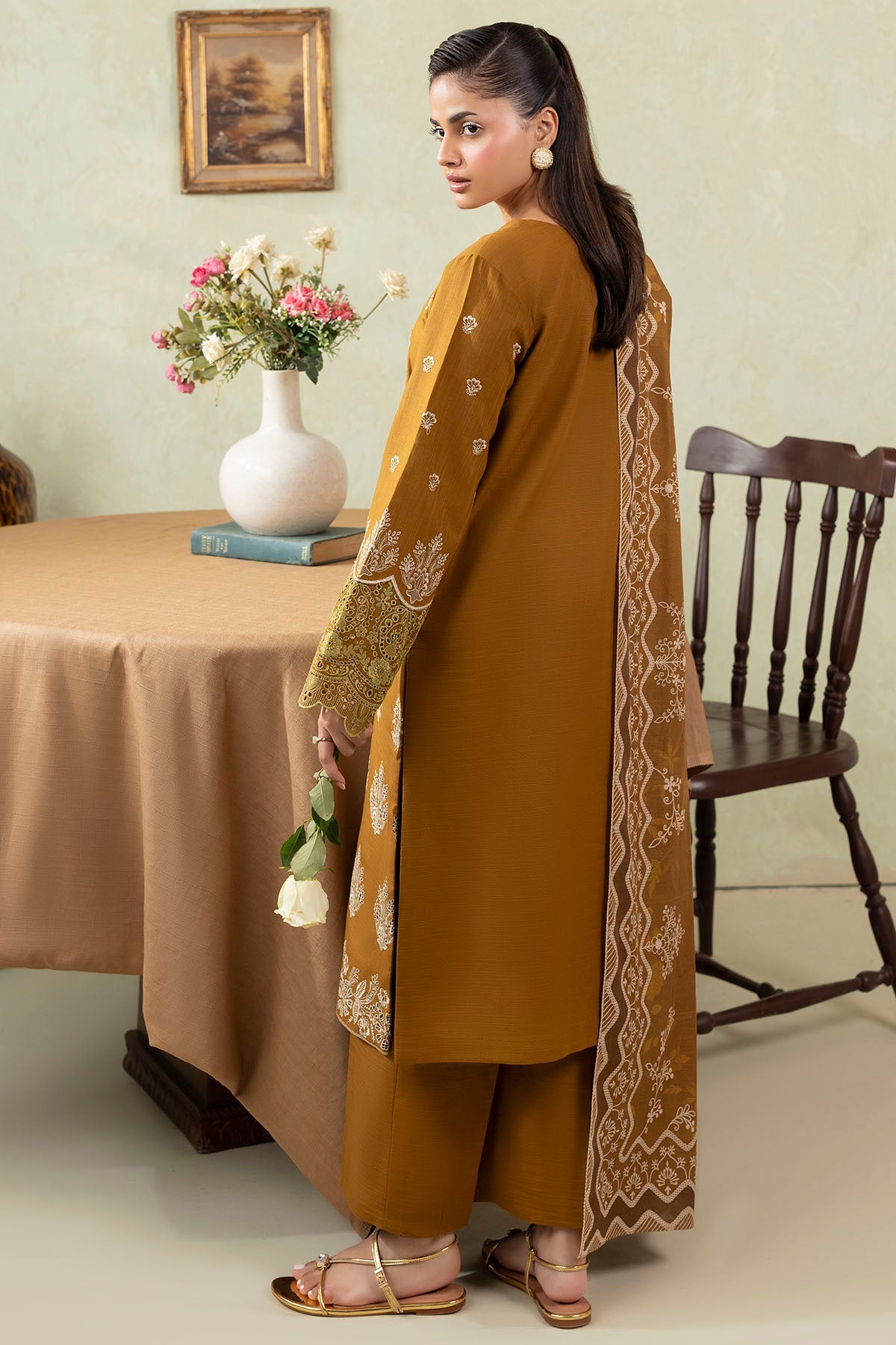 5687-ARIA EMBROIDERED KHADDAR UNSTITCHED