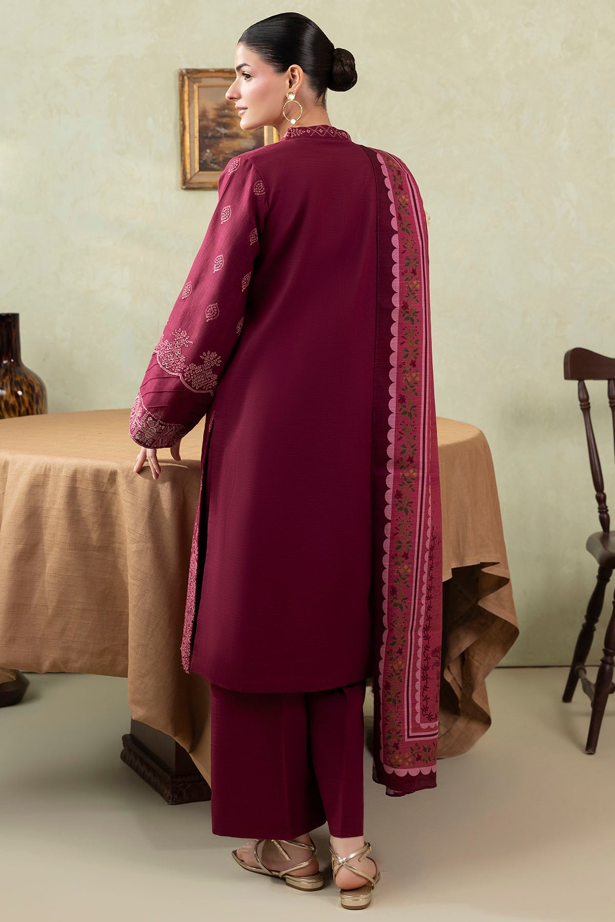 5688-ESME EMBROIDERED KHADDAR UNSTITCHED