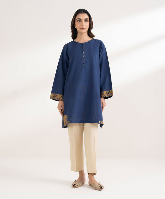 Embroidered Khaddar Shirt