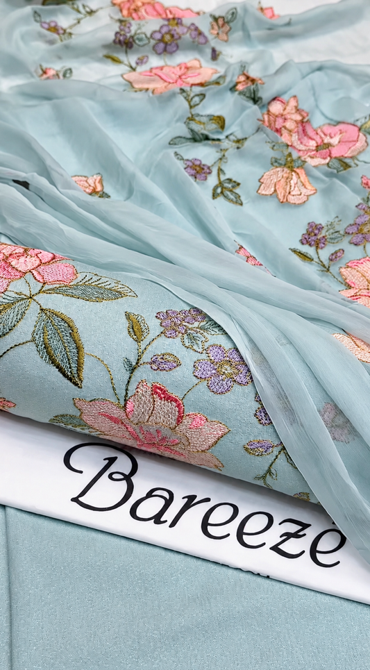 3PC Winter Karandi | Pure Chiffon Dupatta