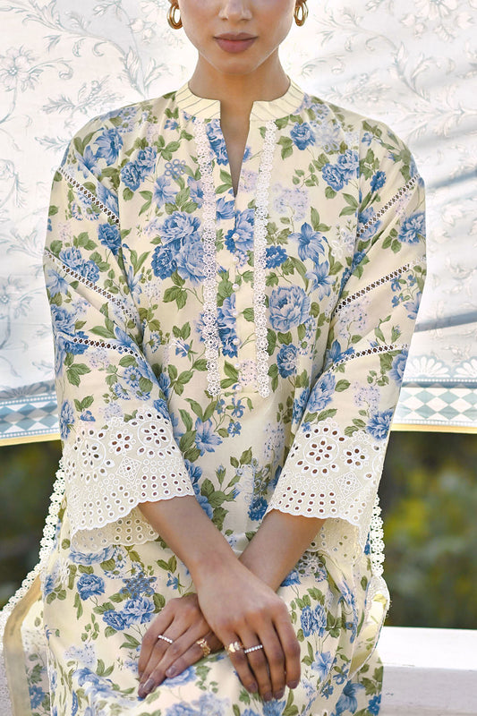 3 Piece Embroidered Printed Lawn Suit with Border CL-62082