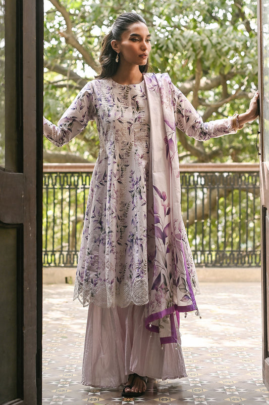 3 Piece Embroidered Printed Lawn Suit with Border CL-62088
