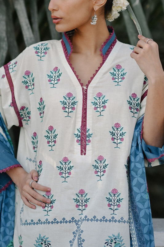 3 Piece Embroidered Printed Lawn Suit with Lawn Dupatta CL-62216