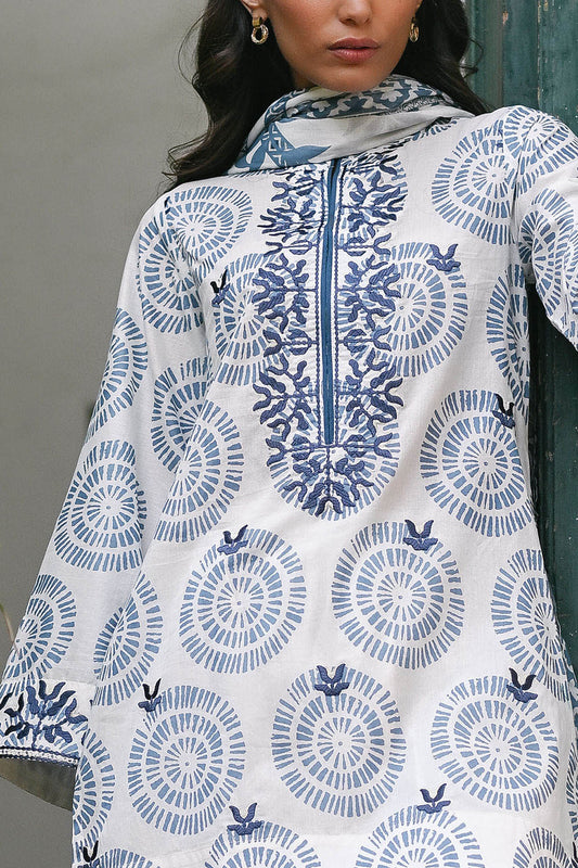 3 Piece Embroidered Printed Lawn Suit with Lawn Dupatta CL-62261