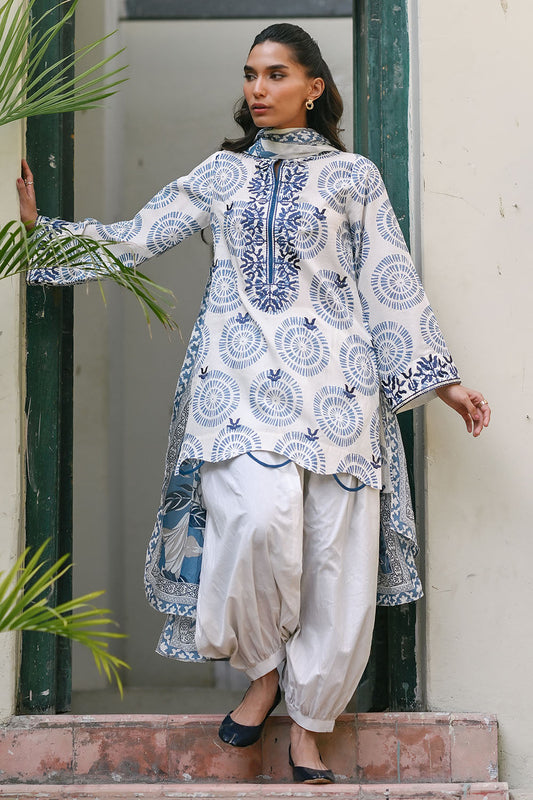 3 Piece Embroidered Printed Lawn Suit with Lawn Dupatta CL-62261