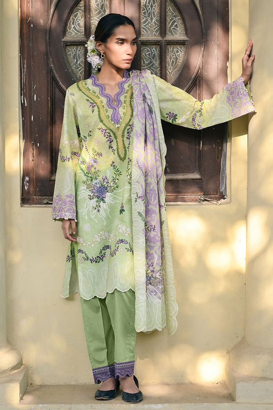 3 Piece Printed Lawn Suit with Embroidered Borders CL-62277