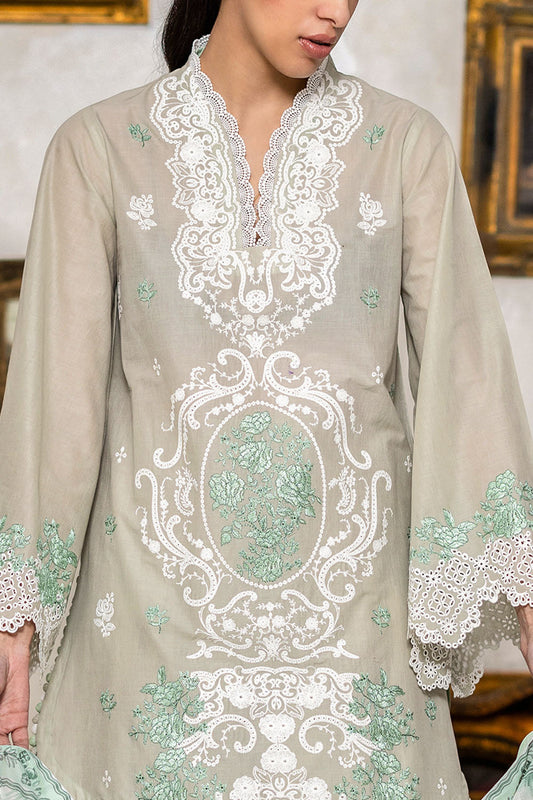 3 Piece Embroidered Lawn Suit with Denting Lawn Dupatta and Border DN-62027