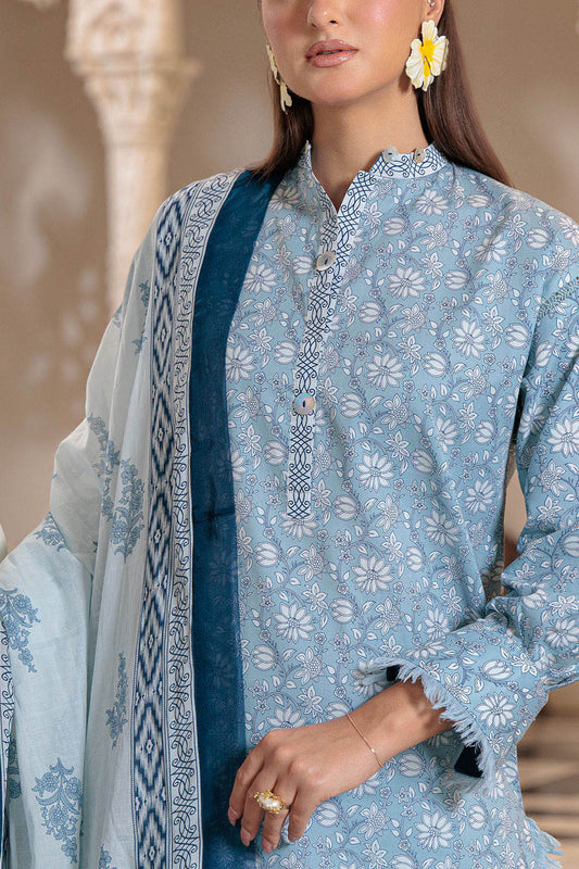 3 Piece Printed Lawn Suit and Dyed Trouser CL-62085 A