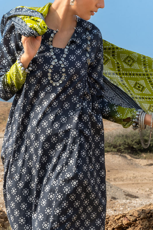 3 Piece Printed Lawn Suit CL-62109 A