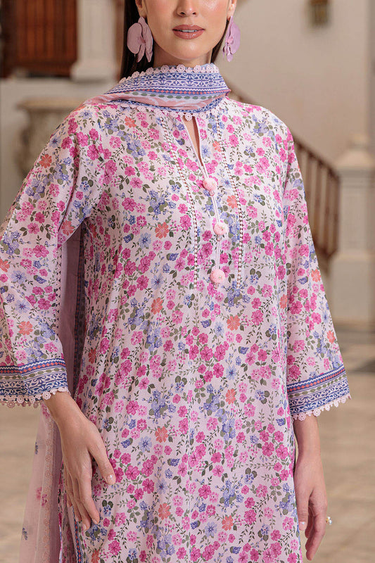 3 Piece Printed Lawn Suit and Dyed Trouser CL-62120 B