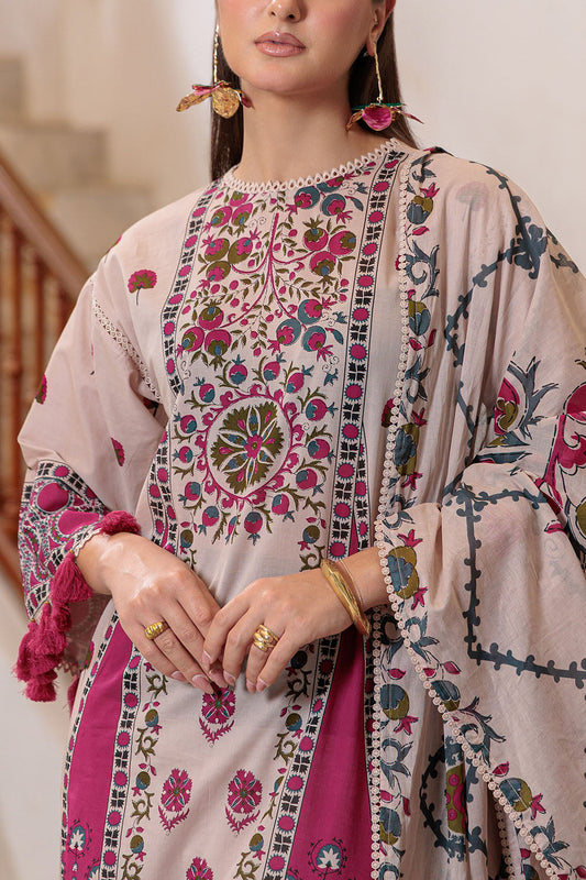 3 Piece Printed Lawn Suit and Dyed Trouser CL-62135 B