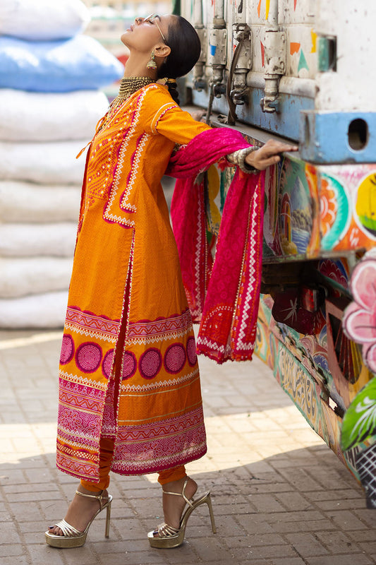 3 Piece Printed Lawn Suit CL-62173 A