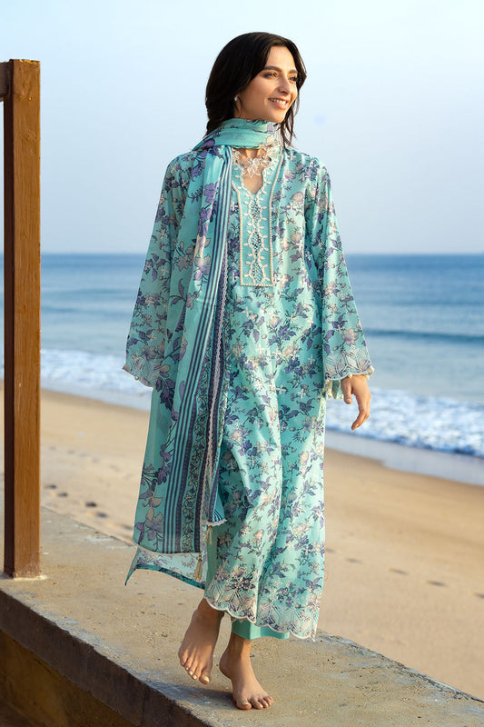 3 Piece Schiffli Embroidered Printed Lawn Suit with Lace and Dupatta CL-52495