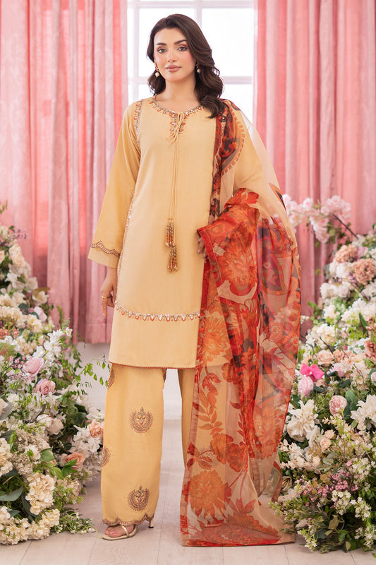 3-PC Embroidered Raw-Silk Suit CMA-5-80