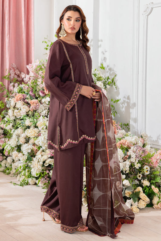 3-PC Embroidered Raw-Silk Suit CMA-5-108