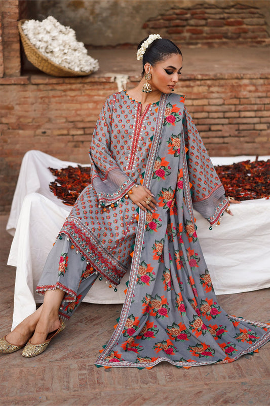 3-PC Unstitched Embroidered Lawn Collection CH6-04