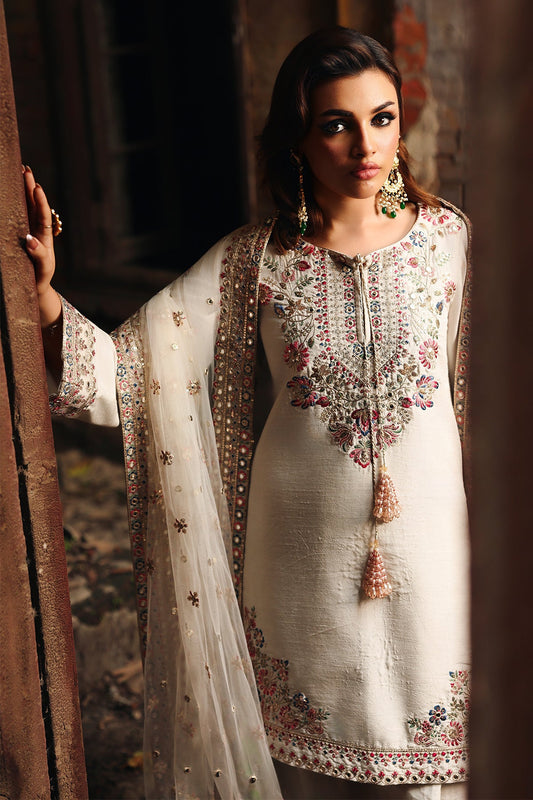 3-PC Embroidered Raw-Silk Suit CMA-5-141M