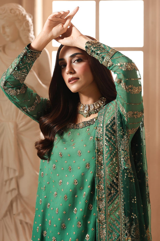 3-PC Unstitched Embroidered Luxury Chiffon DJW6-03