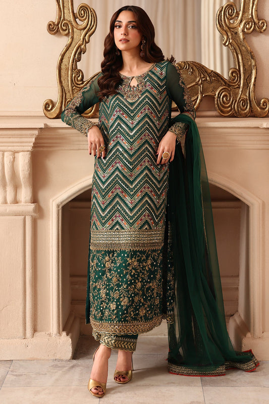 3-PC Unstitched Embroidered Luxury Chiffon DJW6-07
