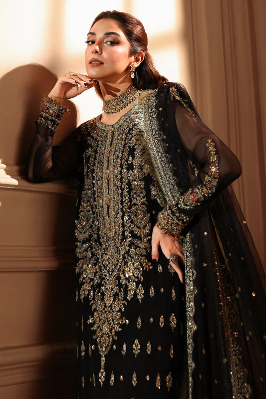 3-PC Unstitched Embroidered Luxury Chiffon DJW6-04