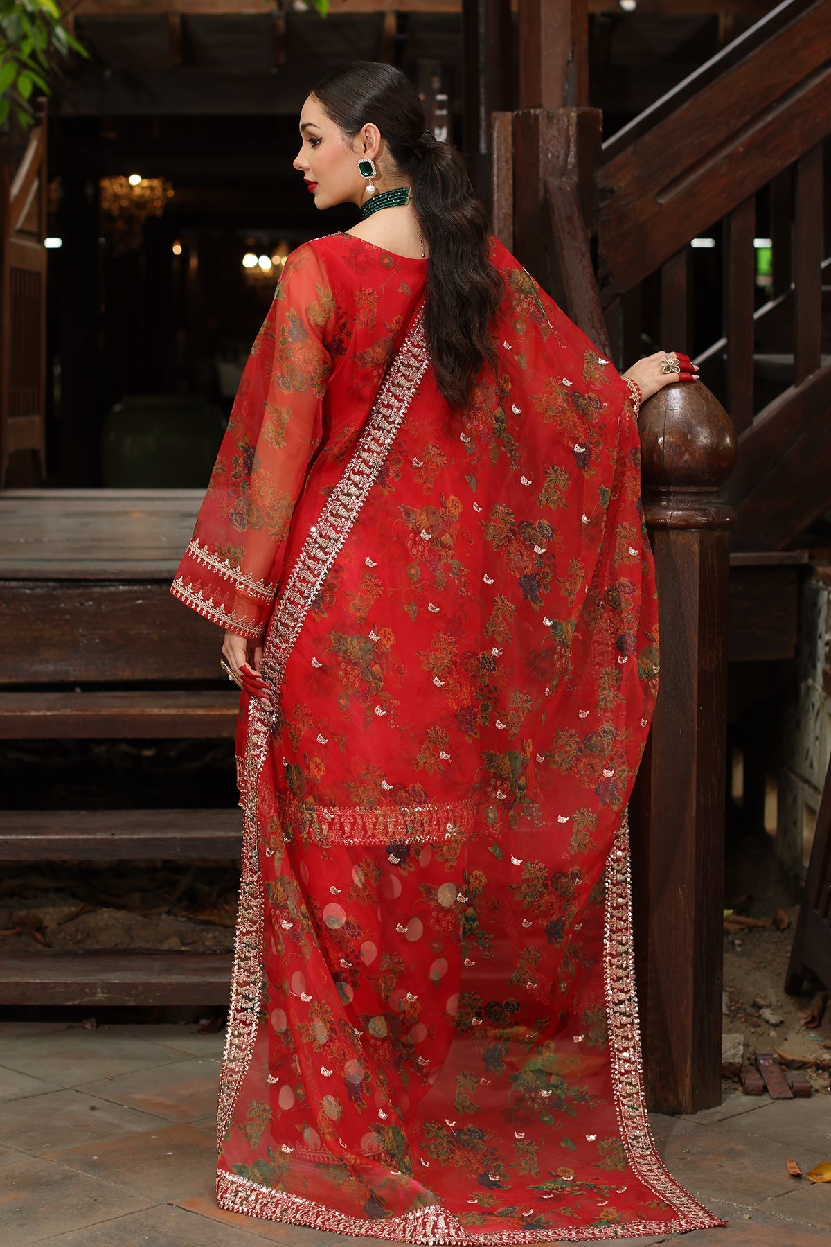 3-PC Embroidered Organza Suit CMA-5-37