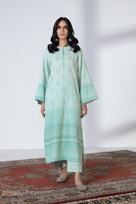 2 Piece - Extra Weft Jacquard Suit - Mint Green