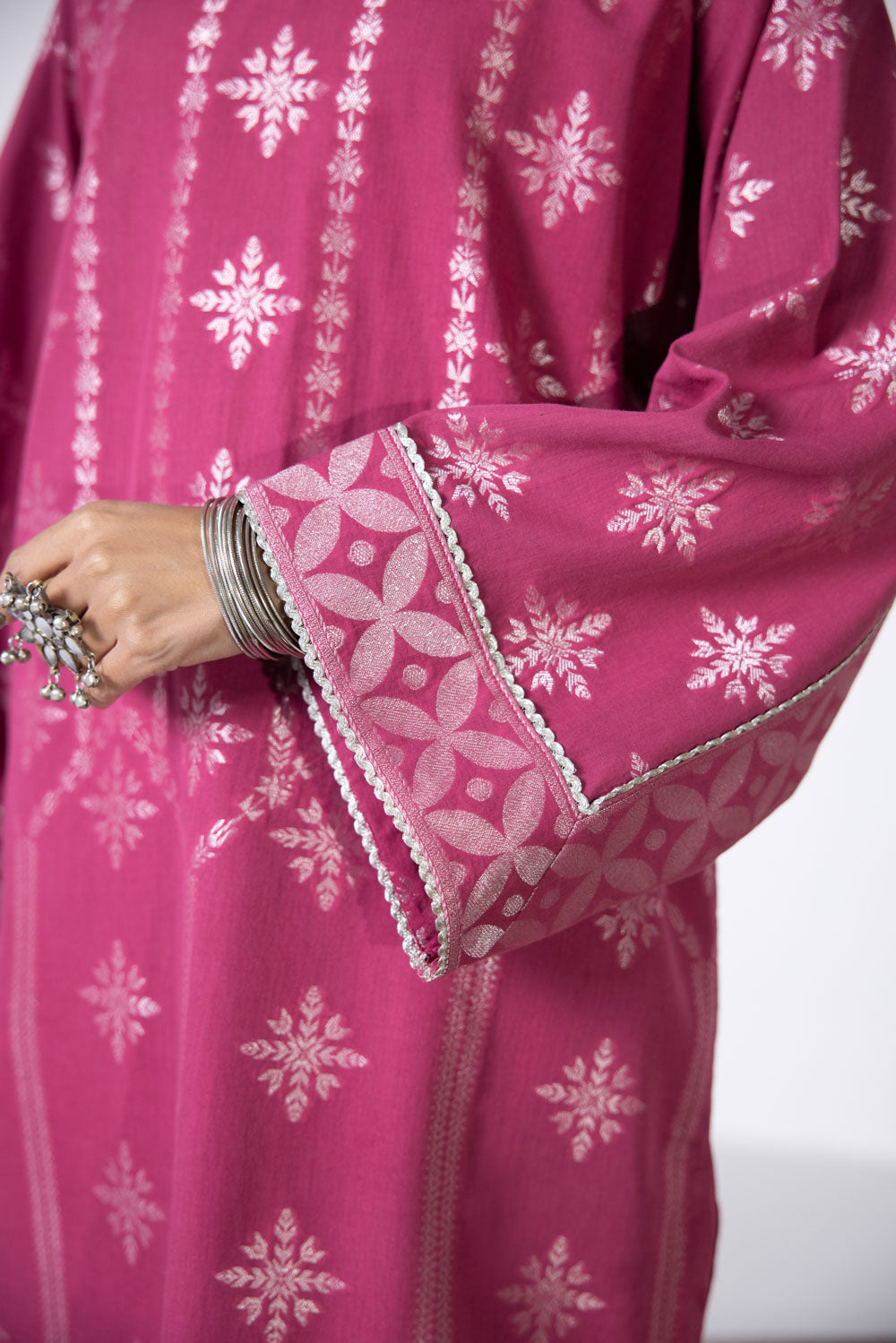 2 Piece - Extra Weft Jacquard Suit - Red