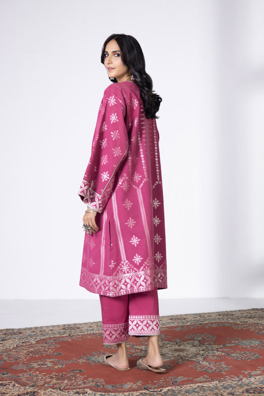 2 Piece - Extra Weft Jacquard Suit - Red