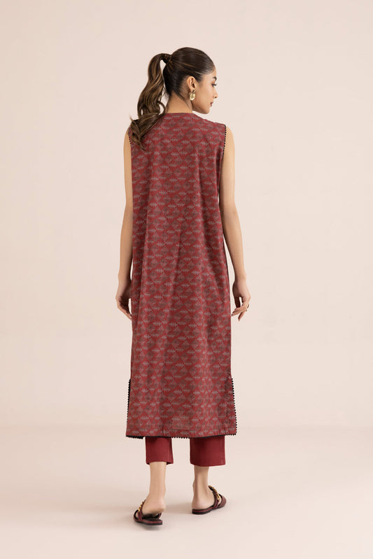 2 Piece - Printed Cambric Suit - Red