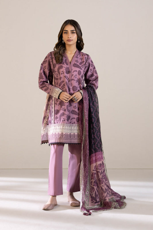 2 Piece - Printed Cambric Suit - Pink