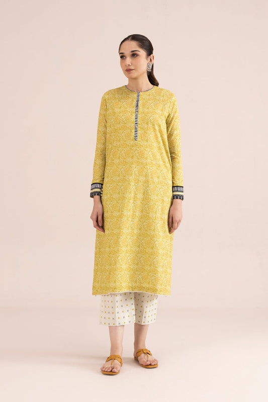 2 Piece - Printed Cambric Suit - Off White