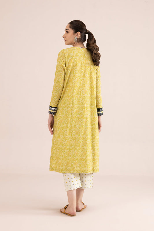 2 Piece - Printed Cambric Suit - Off White