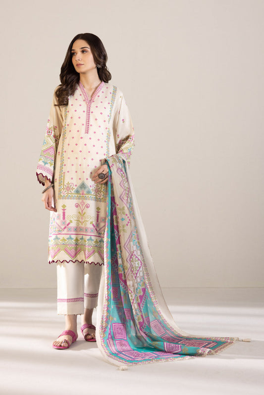 2 Piece - Embroidered Lawn Suit - Multi