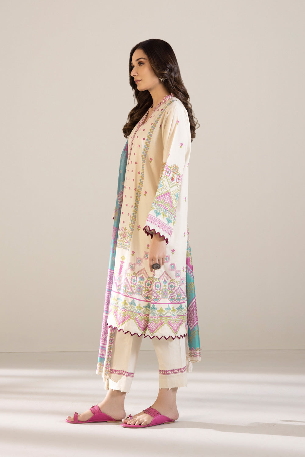 2 Piece - Embroidered Lawn Suit - Multi