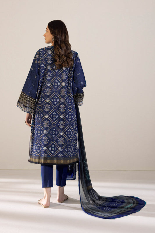 2 Piece - Embroidered Cambric Suit - Blue