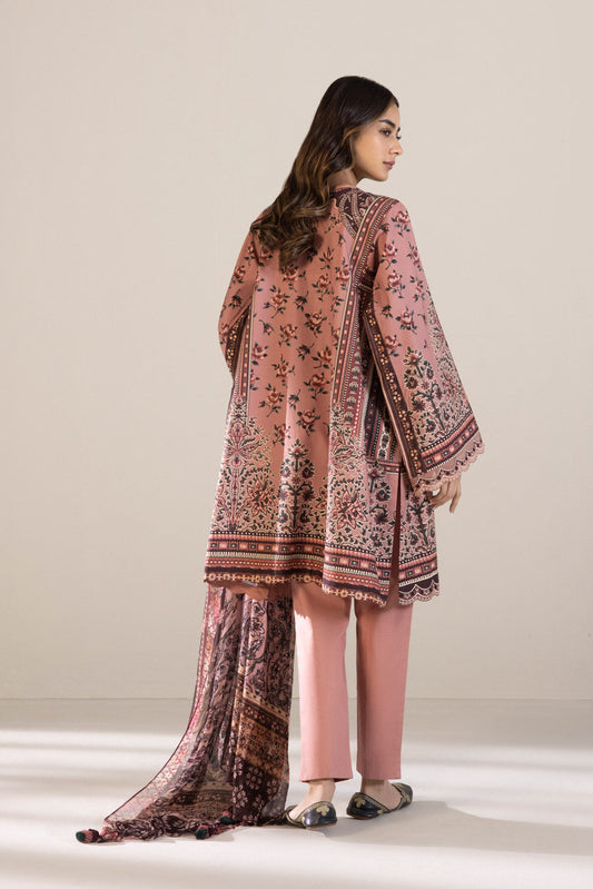 2 Piece - Embroidered Cambric Suit - Pink