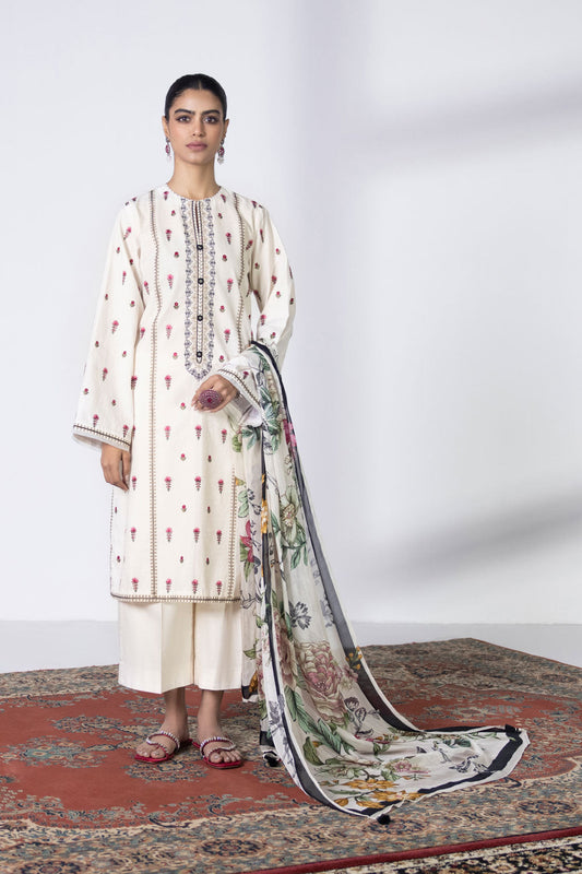 2 Piece - Embroidered Dobby Suit - Multi