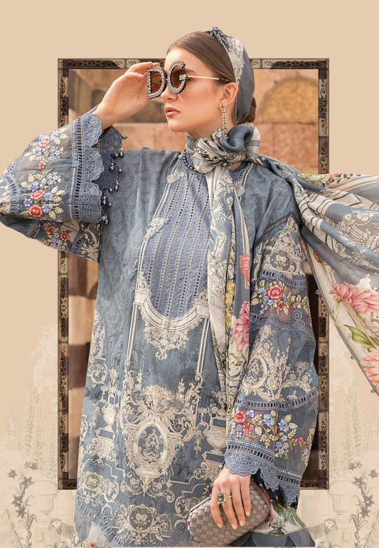 Unstitched Lawn D-2115-B - Heer Rang