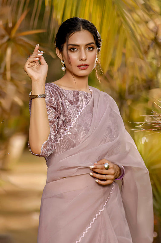 Organza Sequins Luxury Saree | TITLIYAN | SR202122 | Mauve