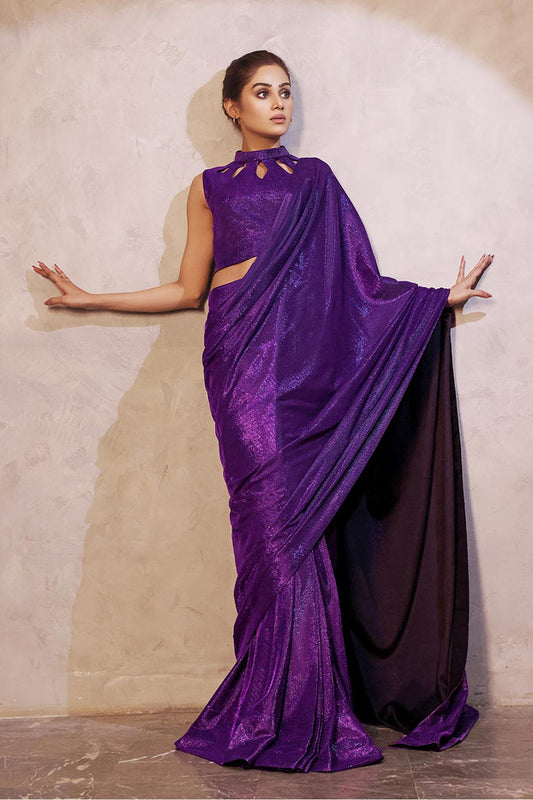 Solid Moonlight Saree With CutWork Top | COCKTAIL | SR202237