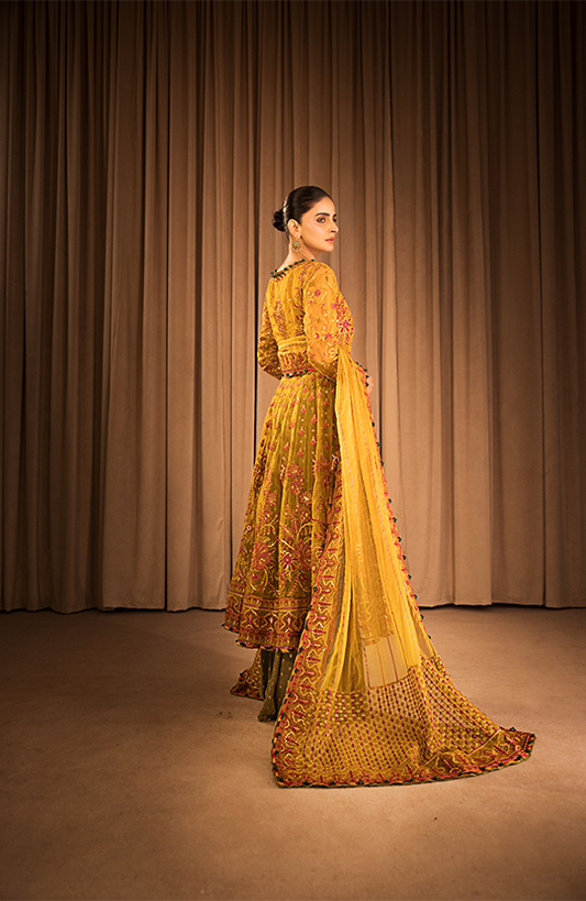 Ronak: Embroidered Pishwas paired with a Crushed Palazzo