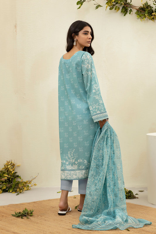 DU-3138 - C-GREEN - PRINTED LAWN - 3PCS